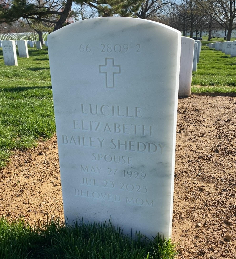 Back of headstone — Donald Sheddy