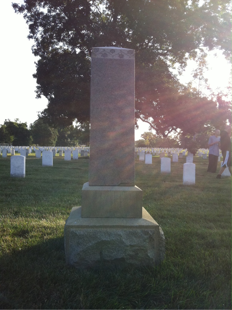 Back of headstone — John Angel
