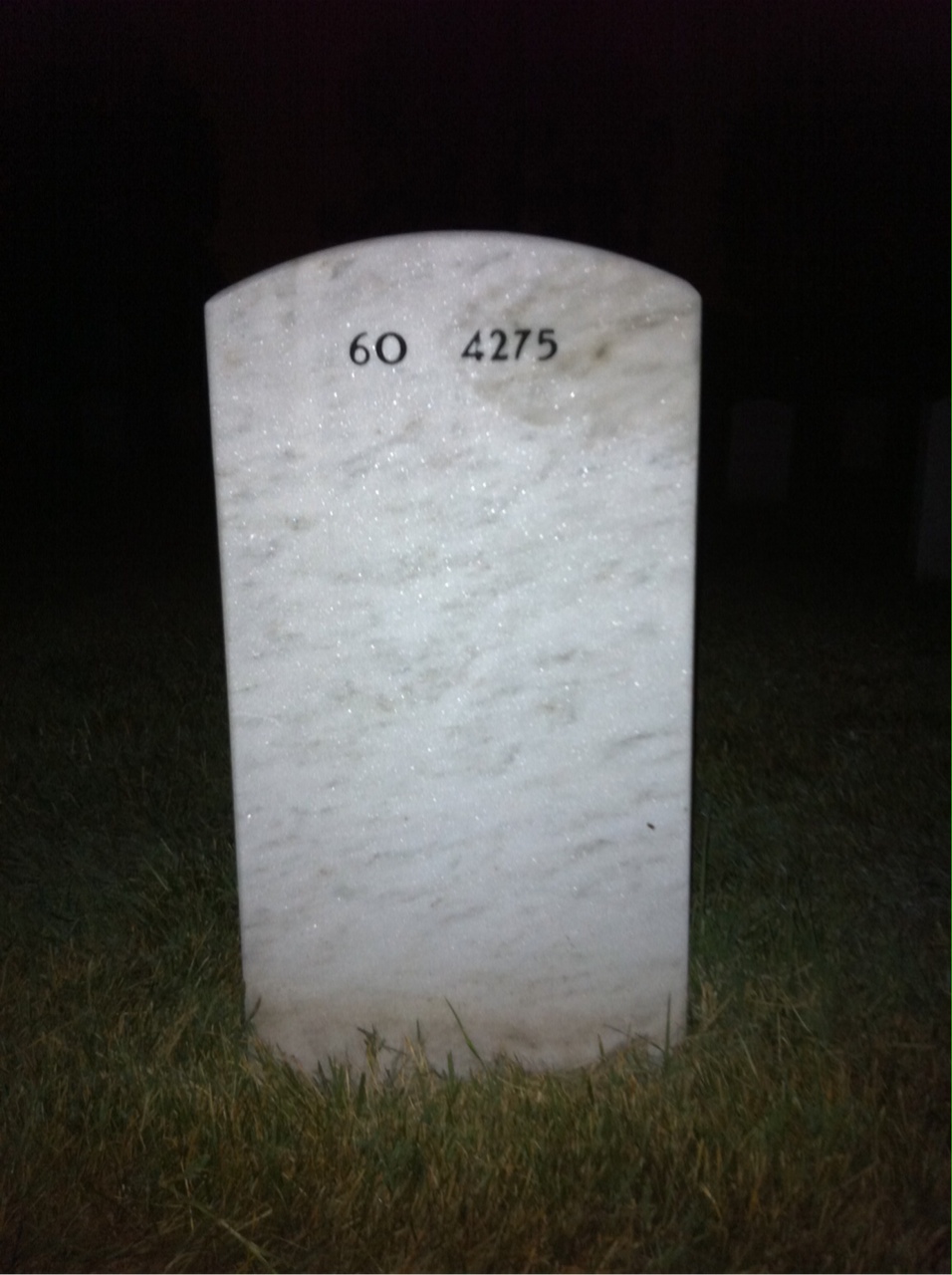 Back of headstone — Jeremiah King