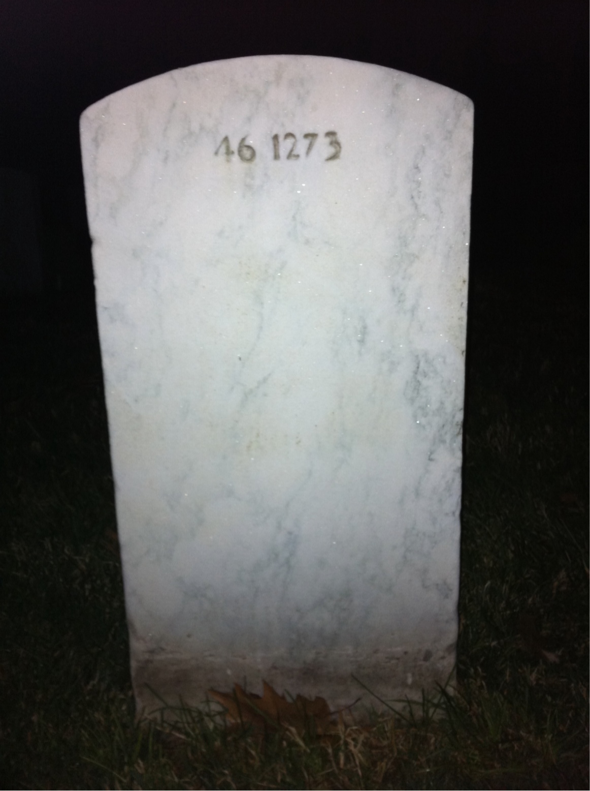 Back of headstone — Lyle Mills