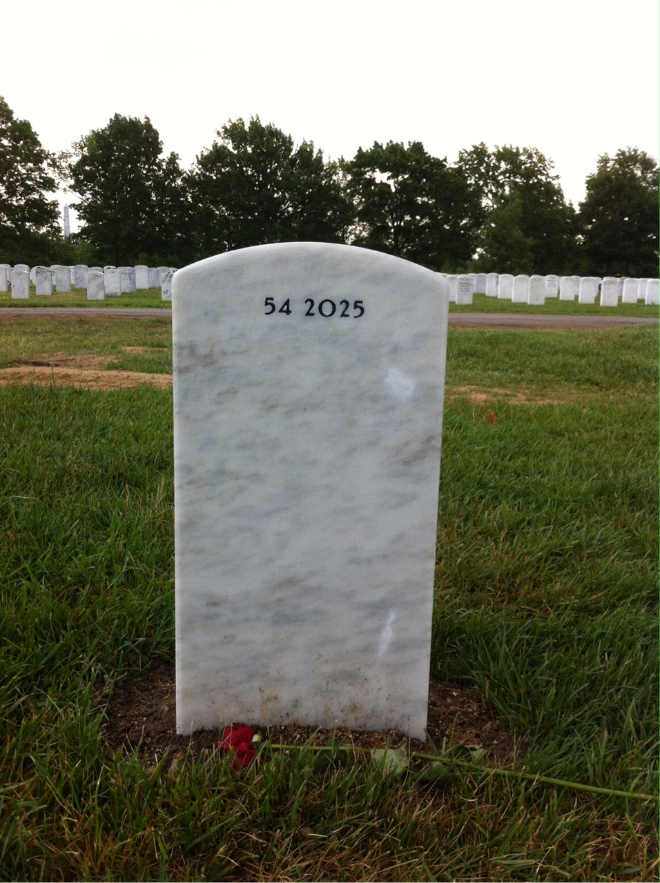 Back of headstone — Craig Morris