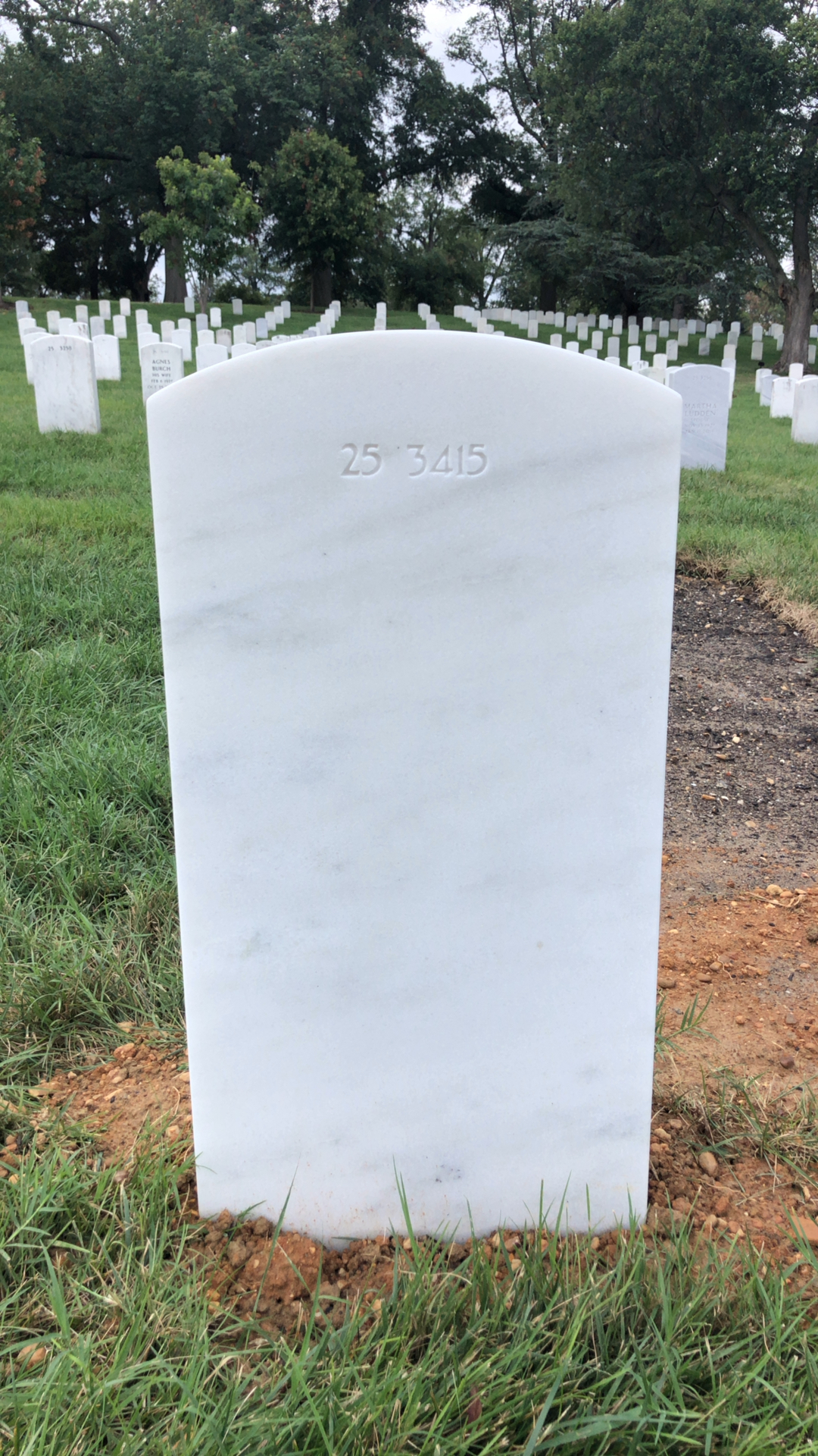 Back of headstone — William Wilbert Pickrum