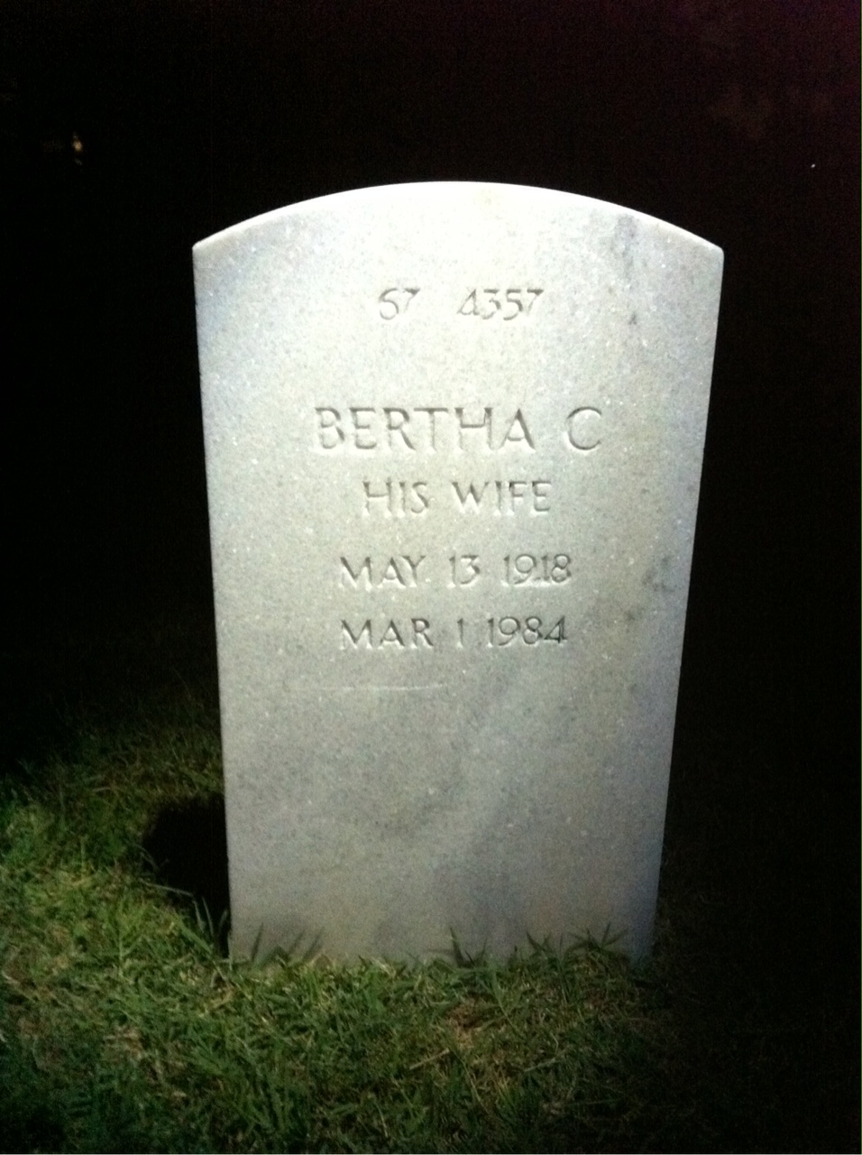 Back of headstone — John Andrews