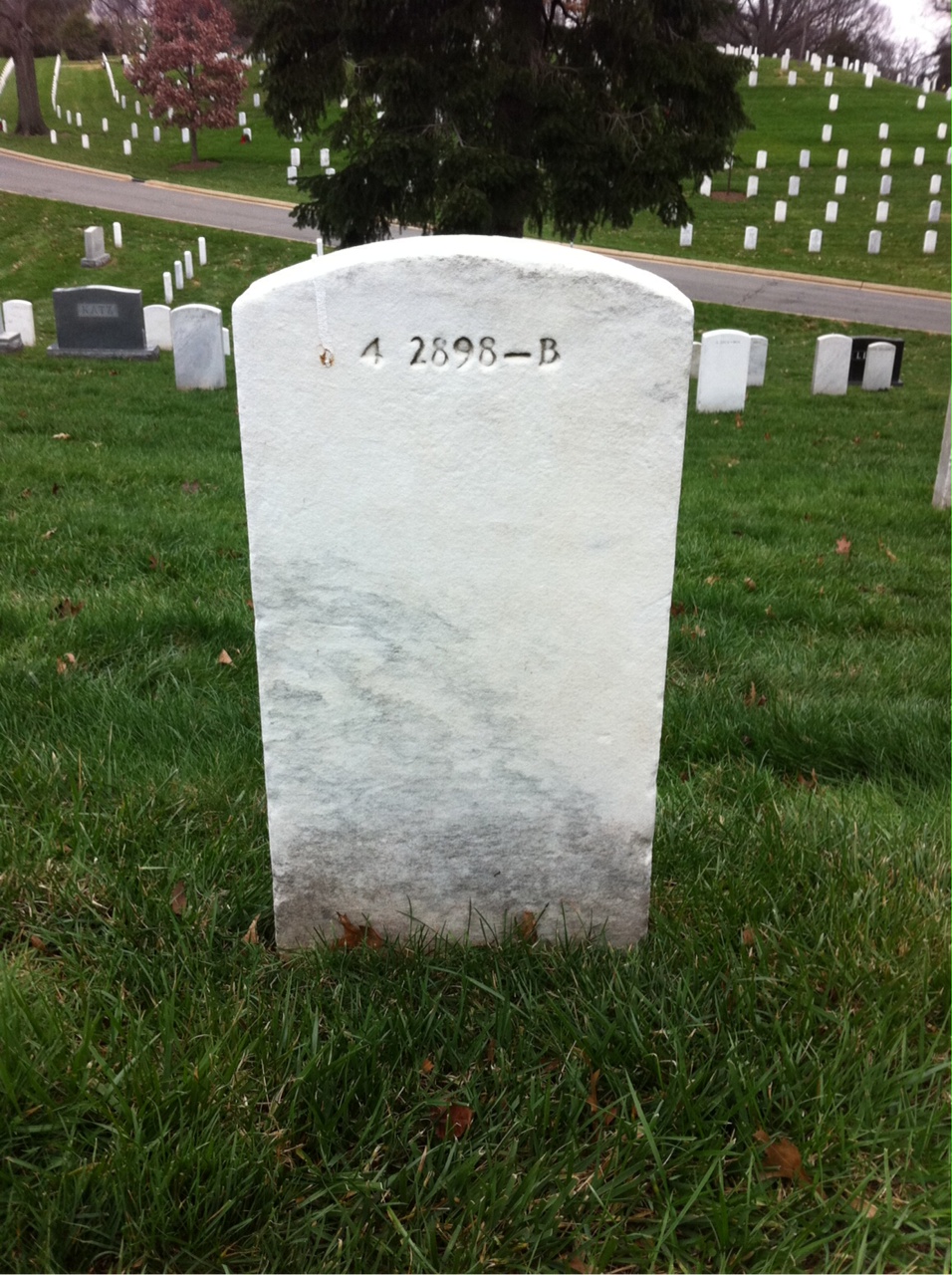 Back of headstone — Bennett Ault