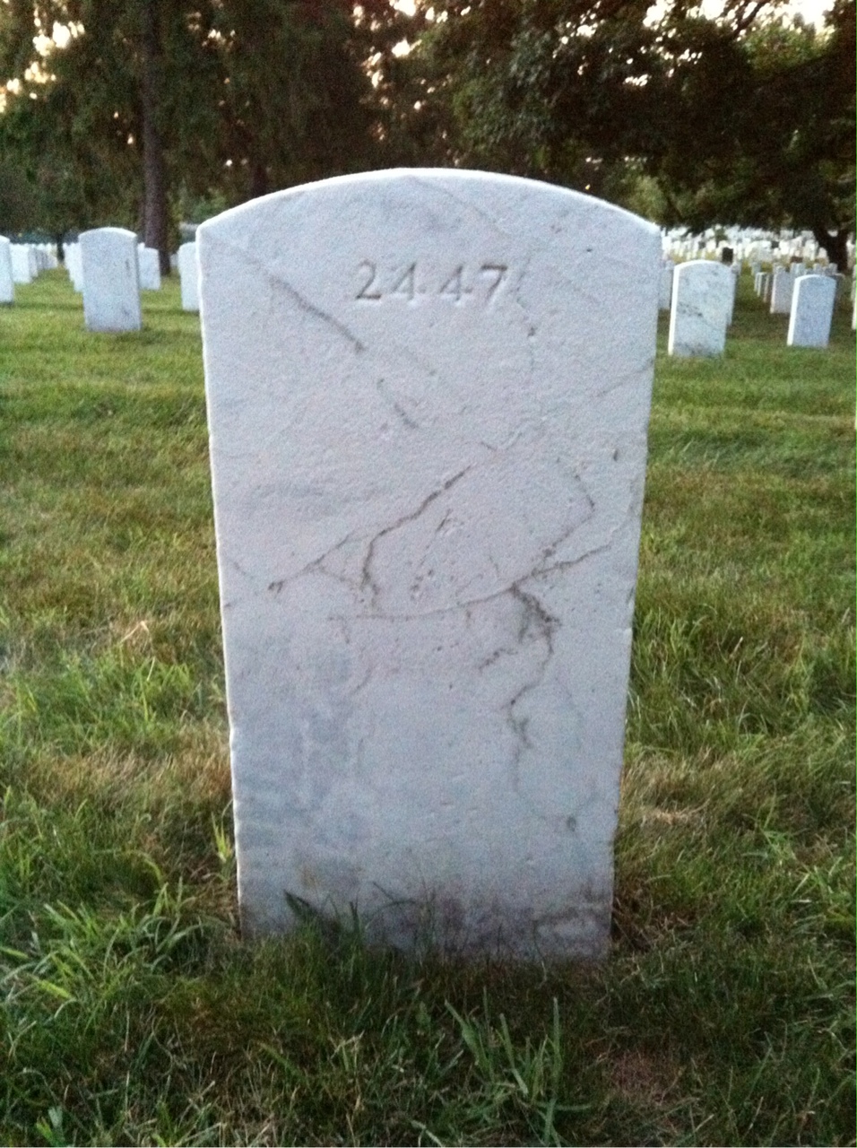 Back of headstone — Robert Benson