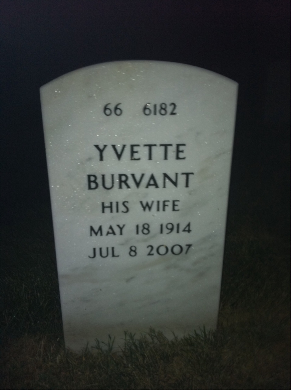 Back of headstone — Jerome Hoss