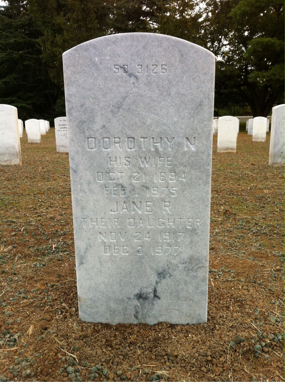 Back of headstone — Claude Boyntan