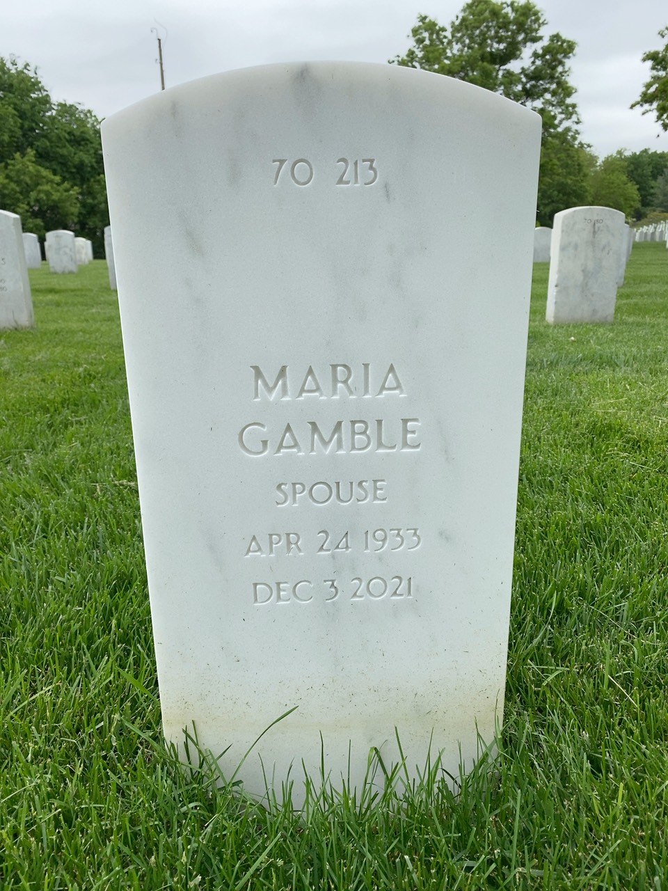 Back of headstone — Henry A Lederer