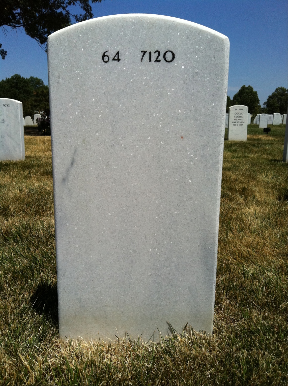 Back of headstone — Charles Smith