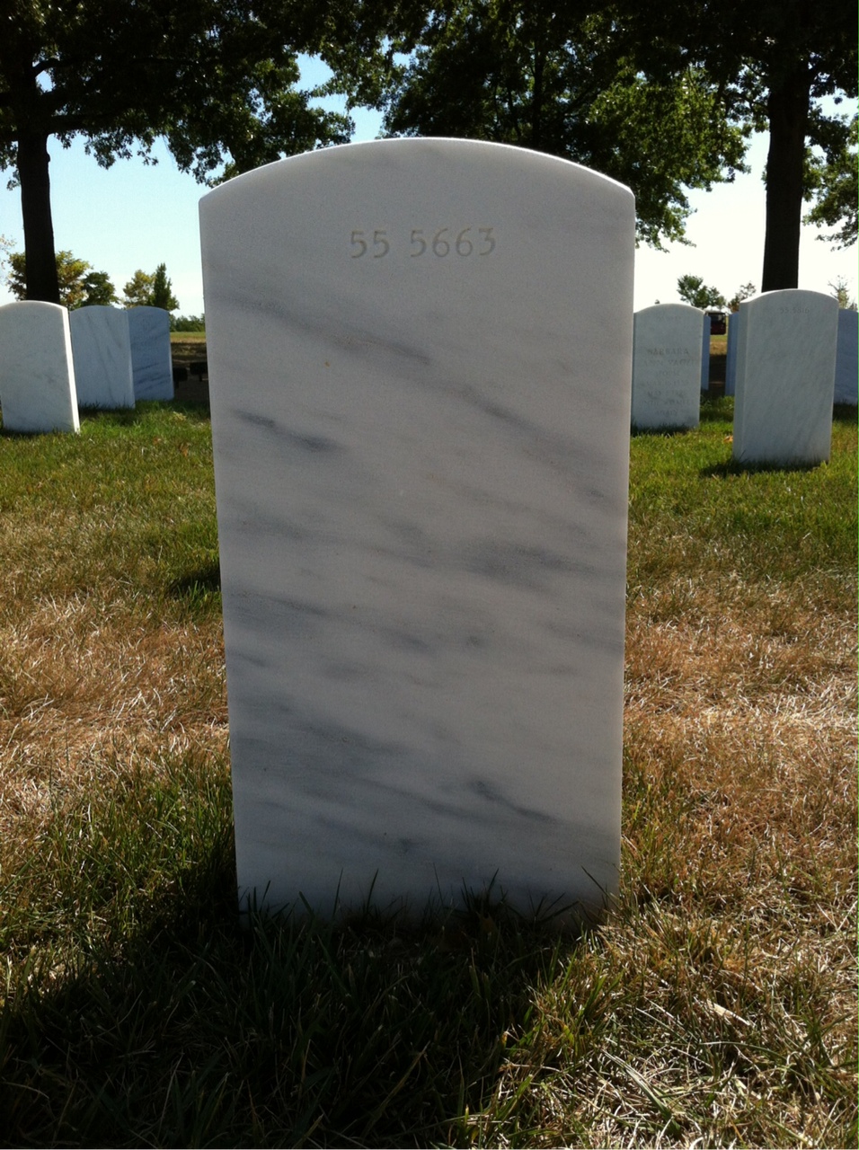 Back of headstone — Bruce Adams