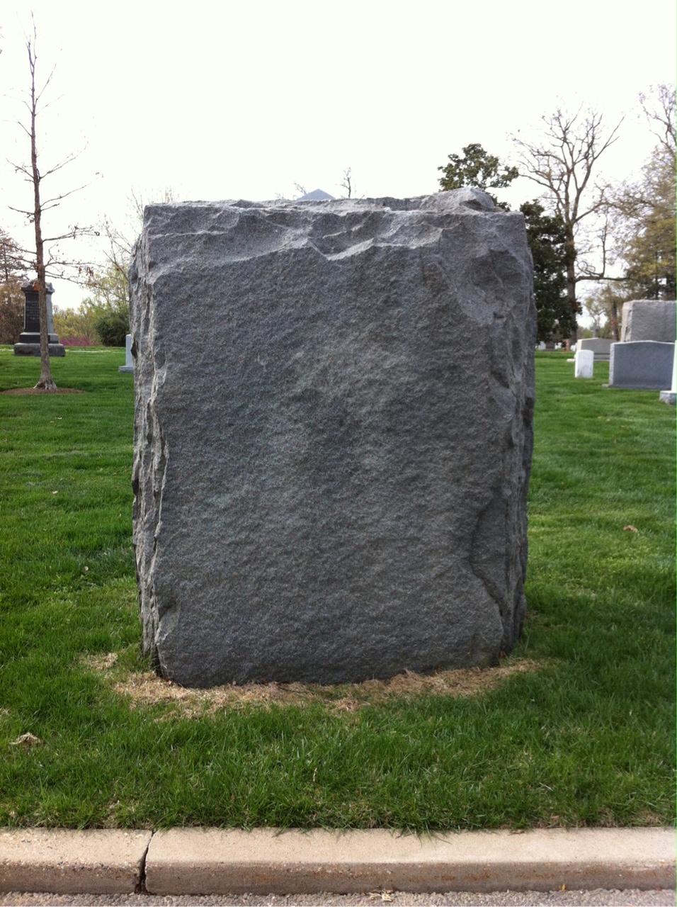 Back of headstone — Jacob Augur
