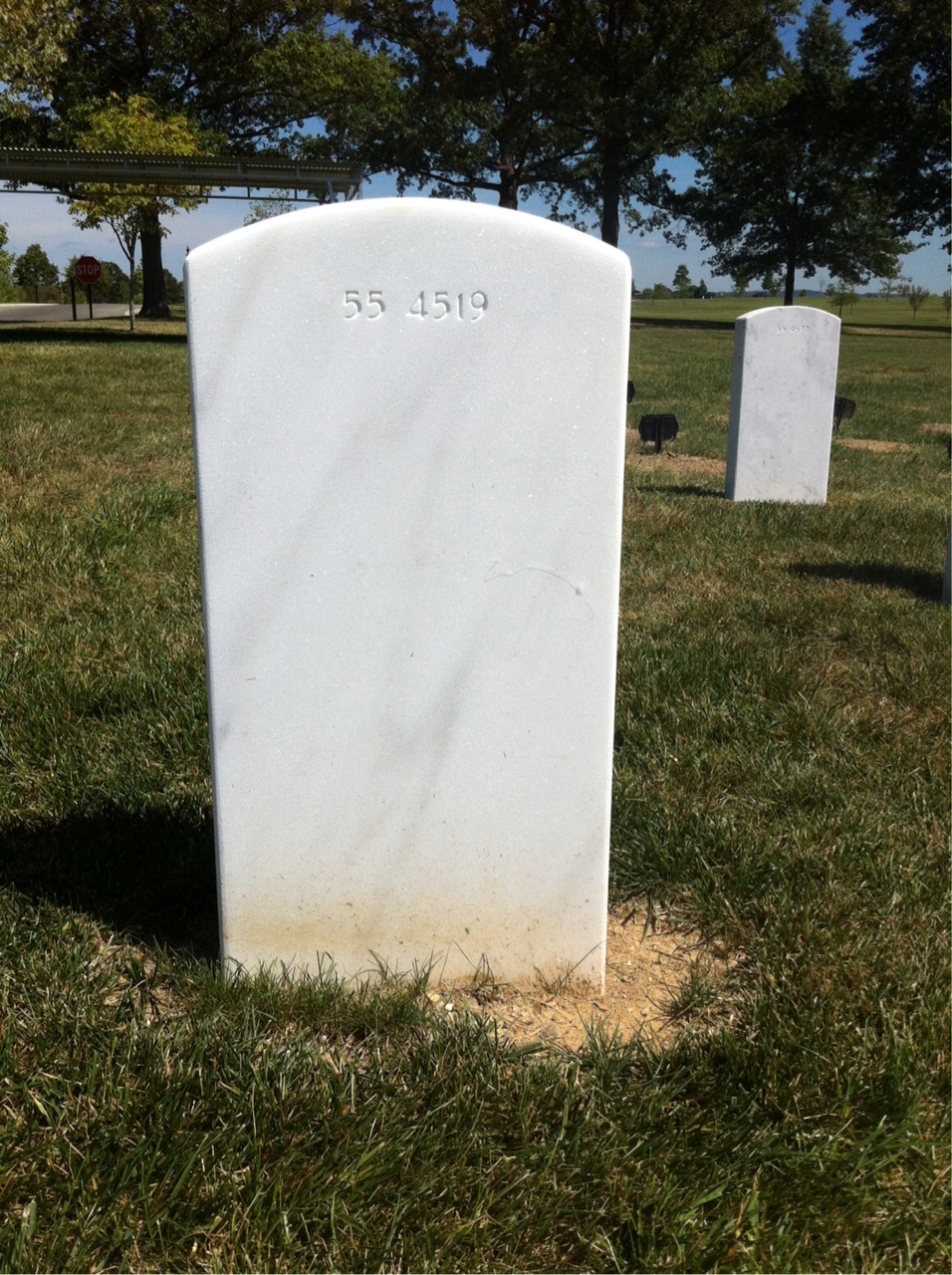 Back of headstone — Thomas Williams