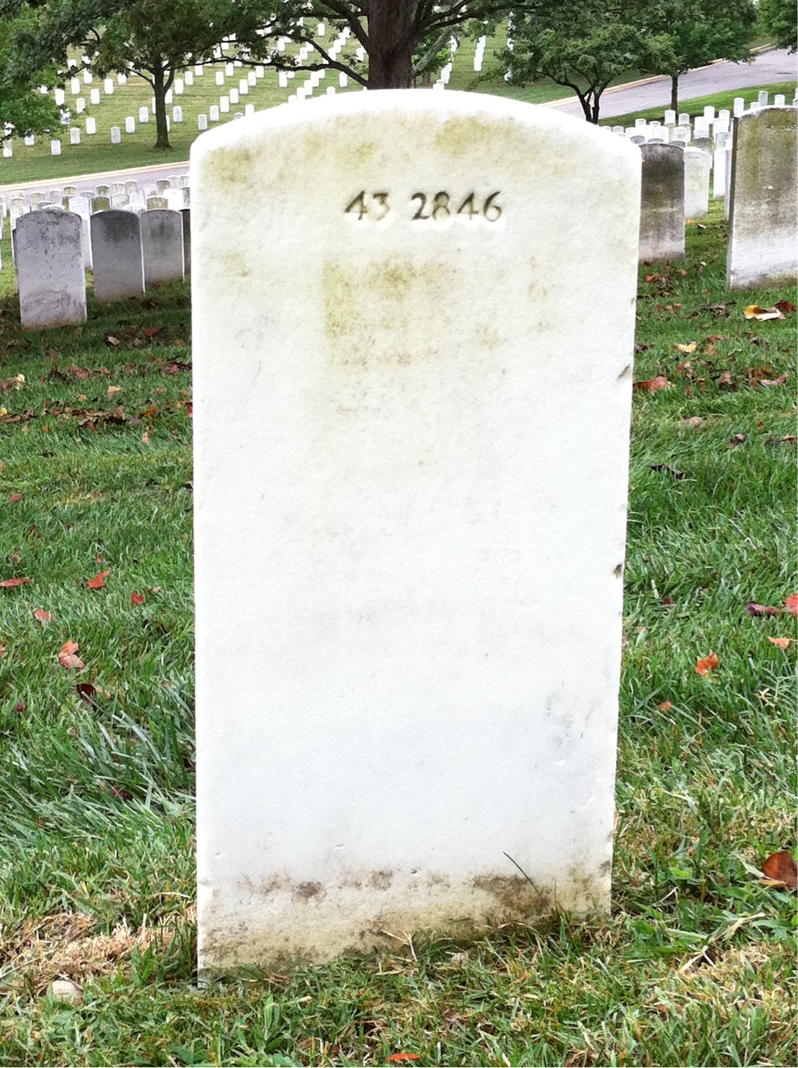 Back of headstone — Robert Millington