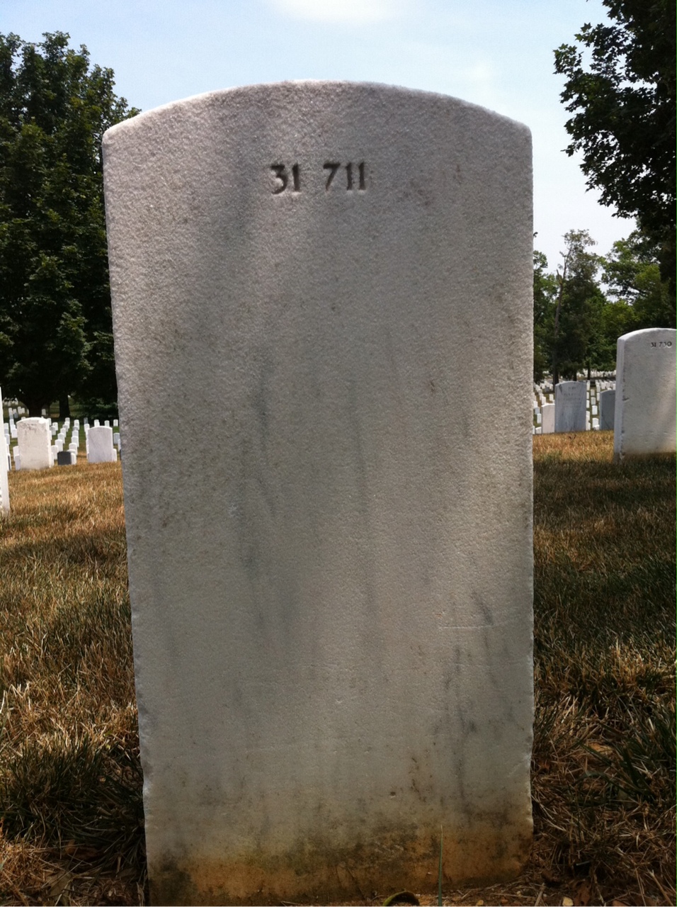Back of headstone — Cora Arnold