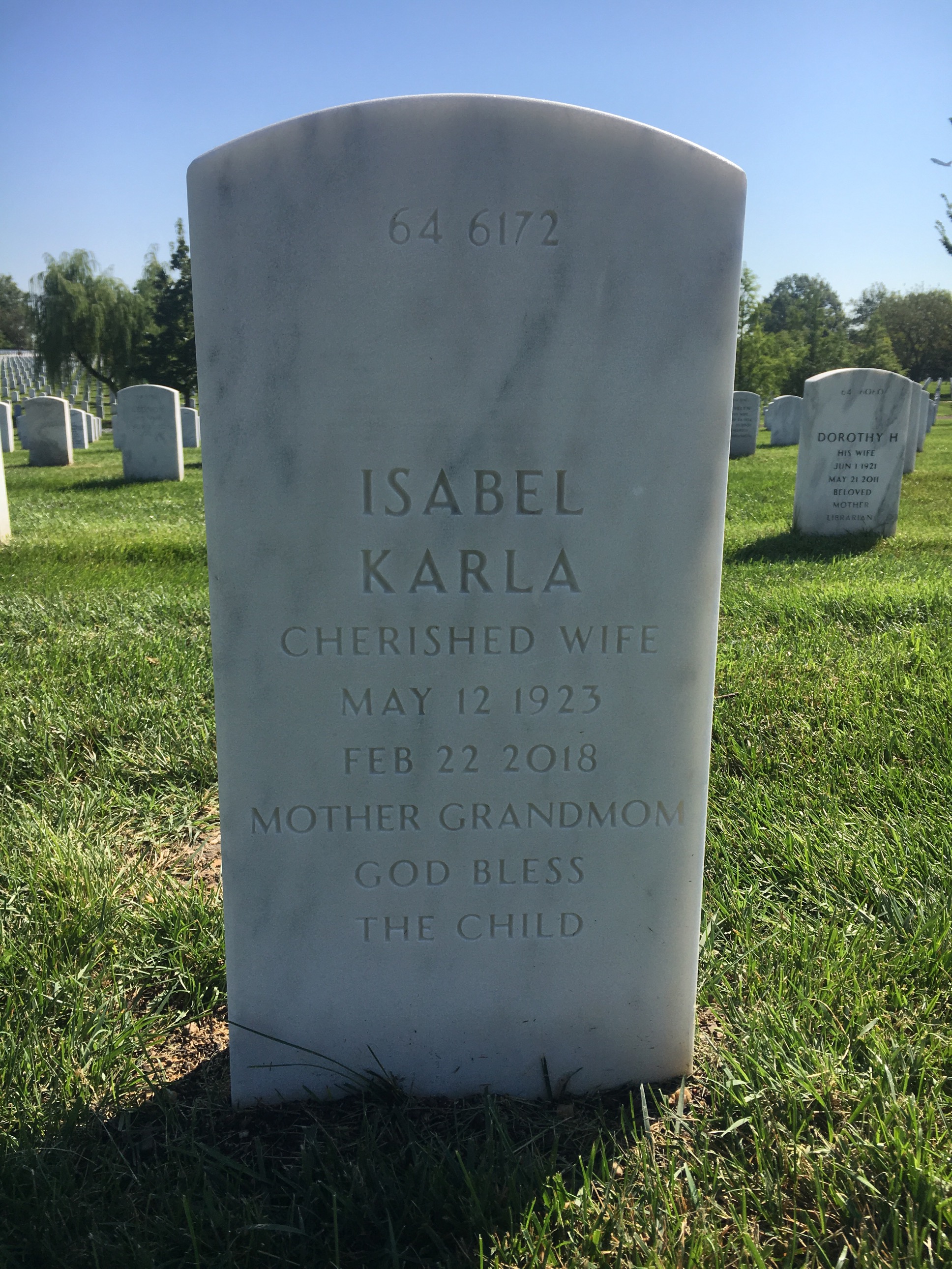 Back of headstone — Cyrus Grayson