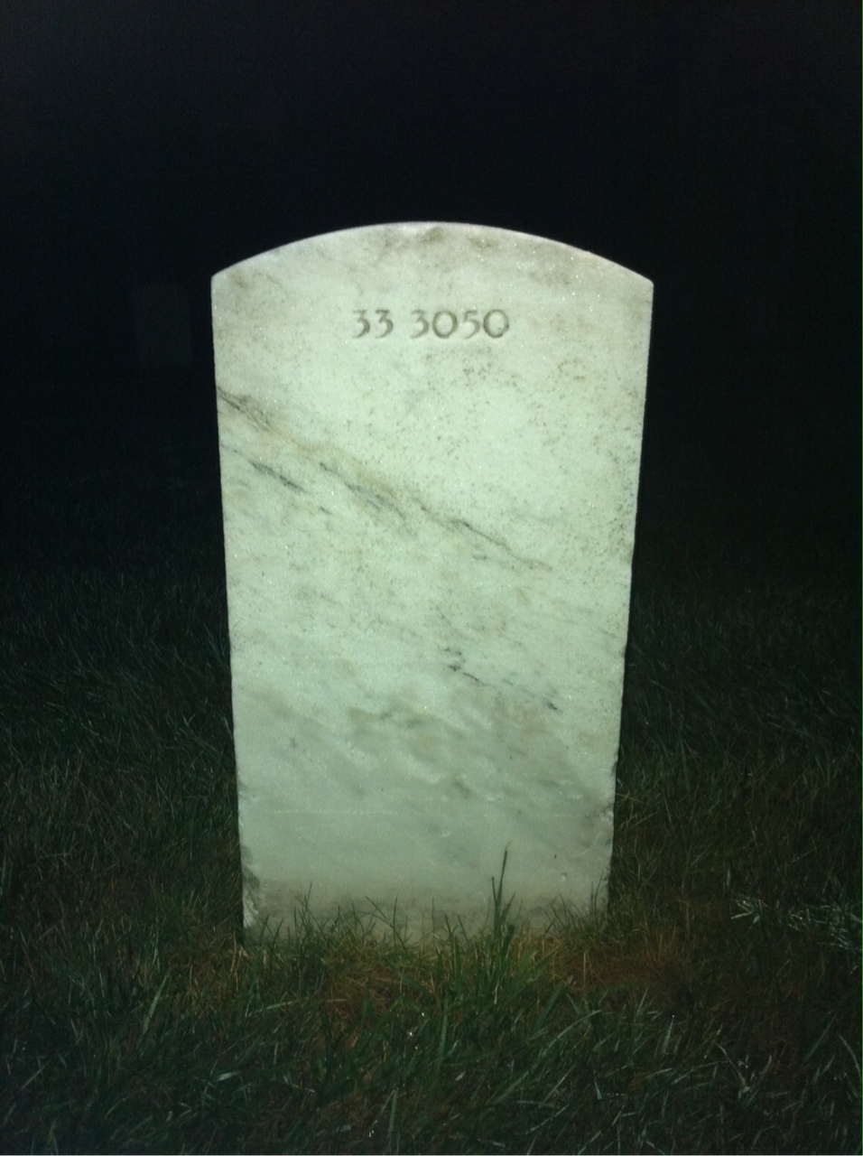 Back of headstone — William Joy Clark