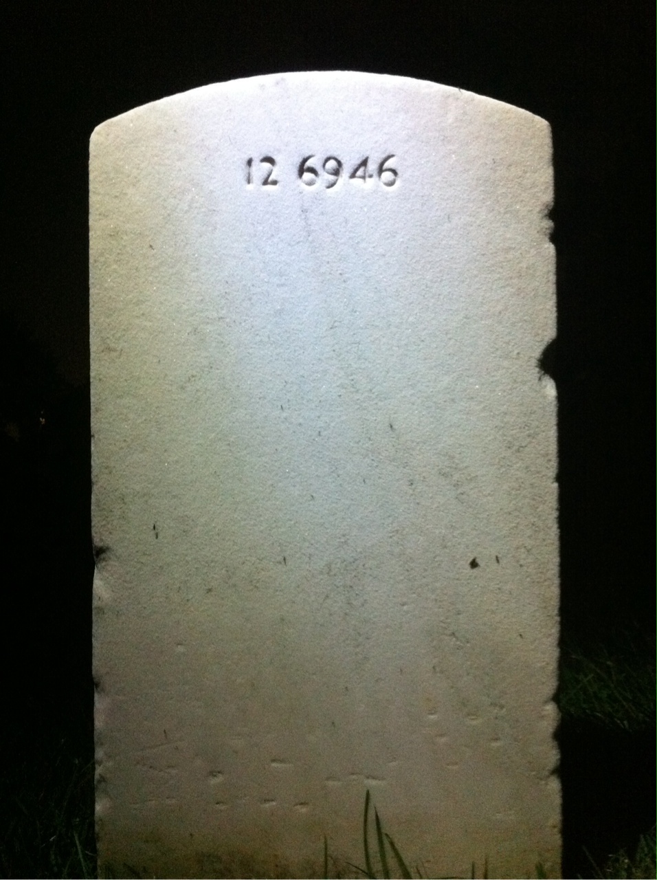 Back of headstone — Jesse Moss