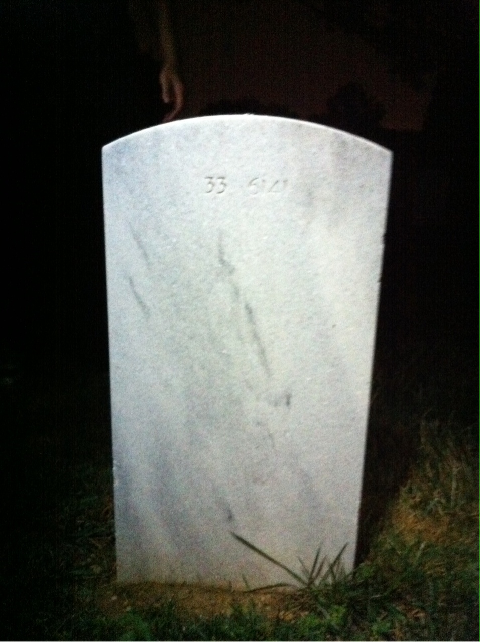 Back of headstone — Ann Biggins