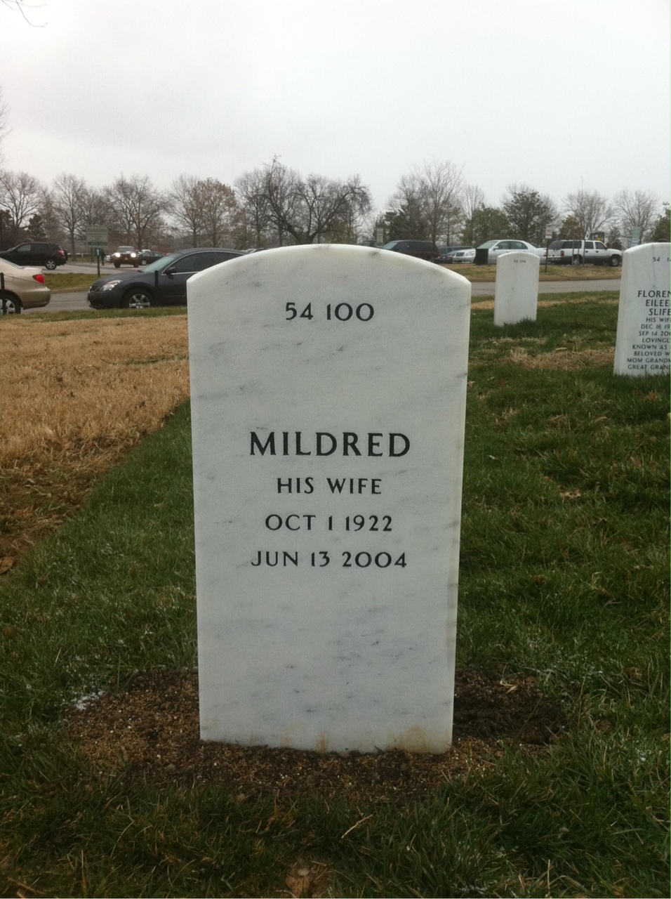Back of headstone — James Coker
