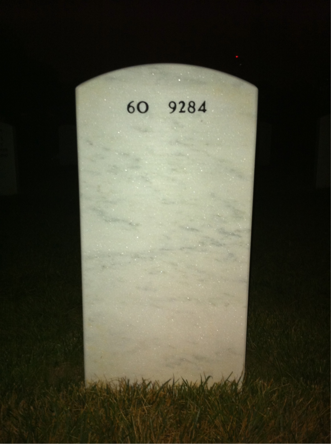 Back of headstone — John J Camps