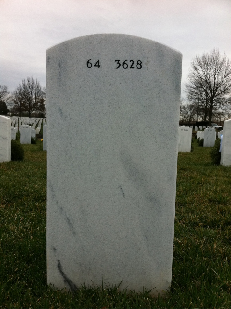 Back of headstone — Steven J Stone