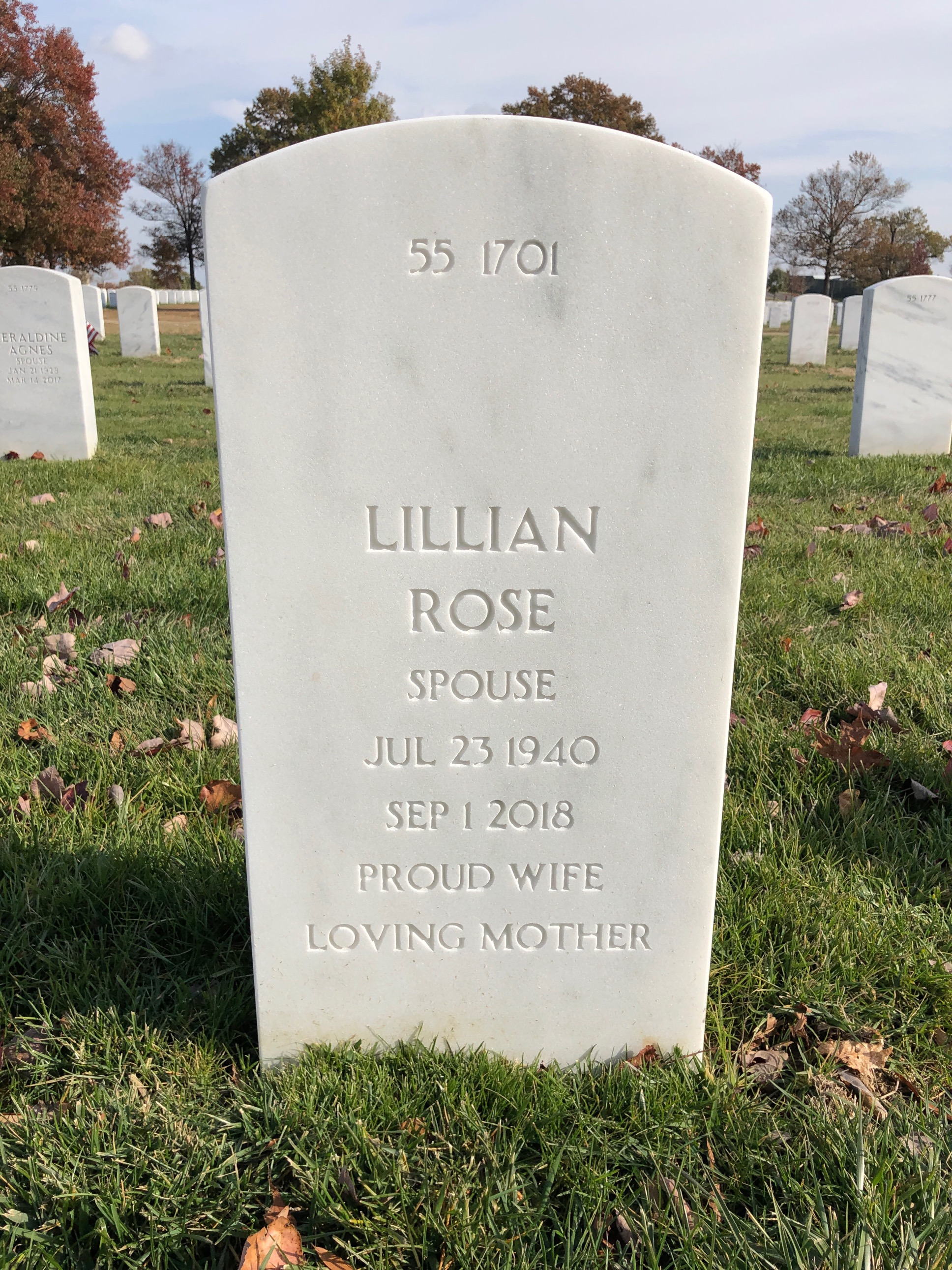 Back of headstone — William David Bradshaw