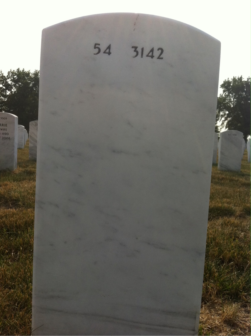 Back of headstone — Dale Rowley