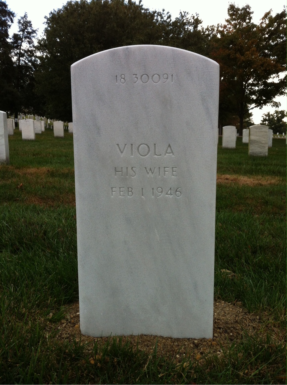 Back of headstone — Sherman Moir