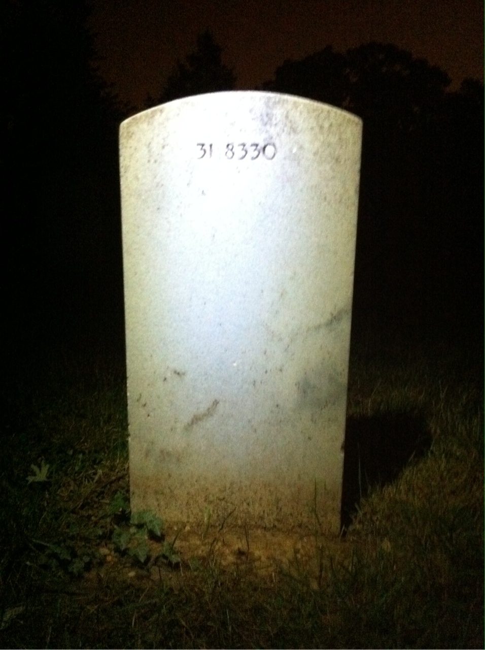Back of headstone — Marguerite Moreland