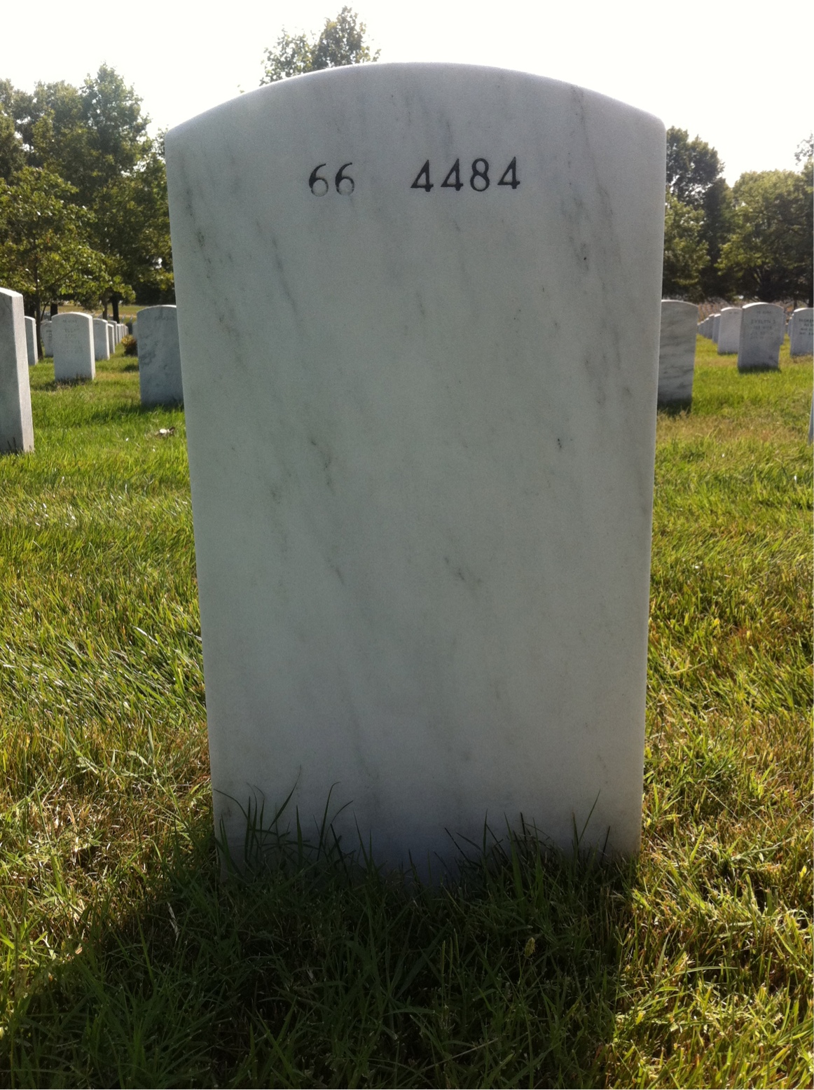 Back of headstone — James Westbrook