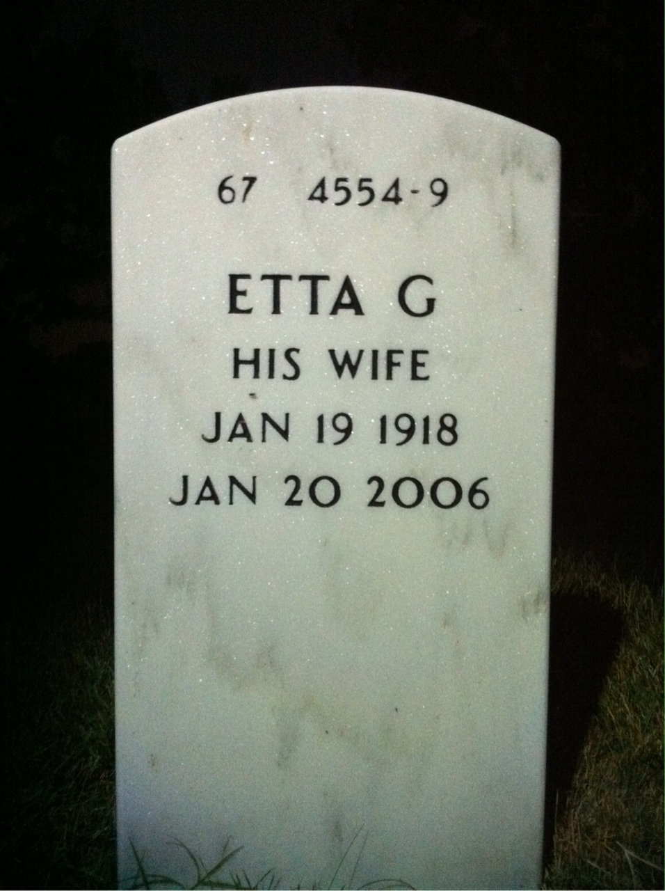 Back of headstone — Clifford Olson