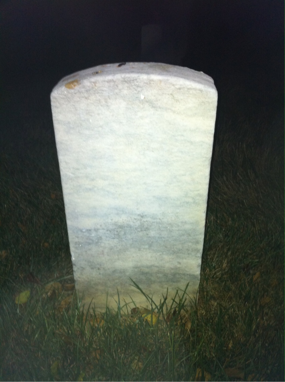 Back of headstone — William Backus