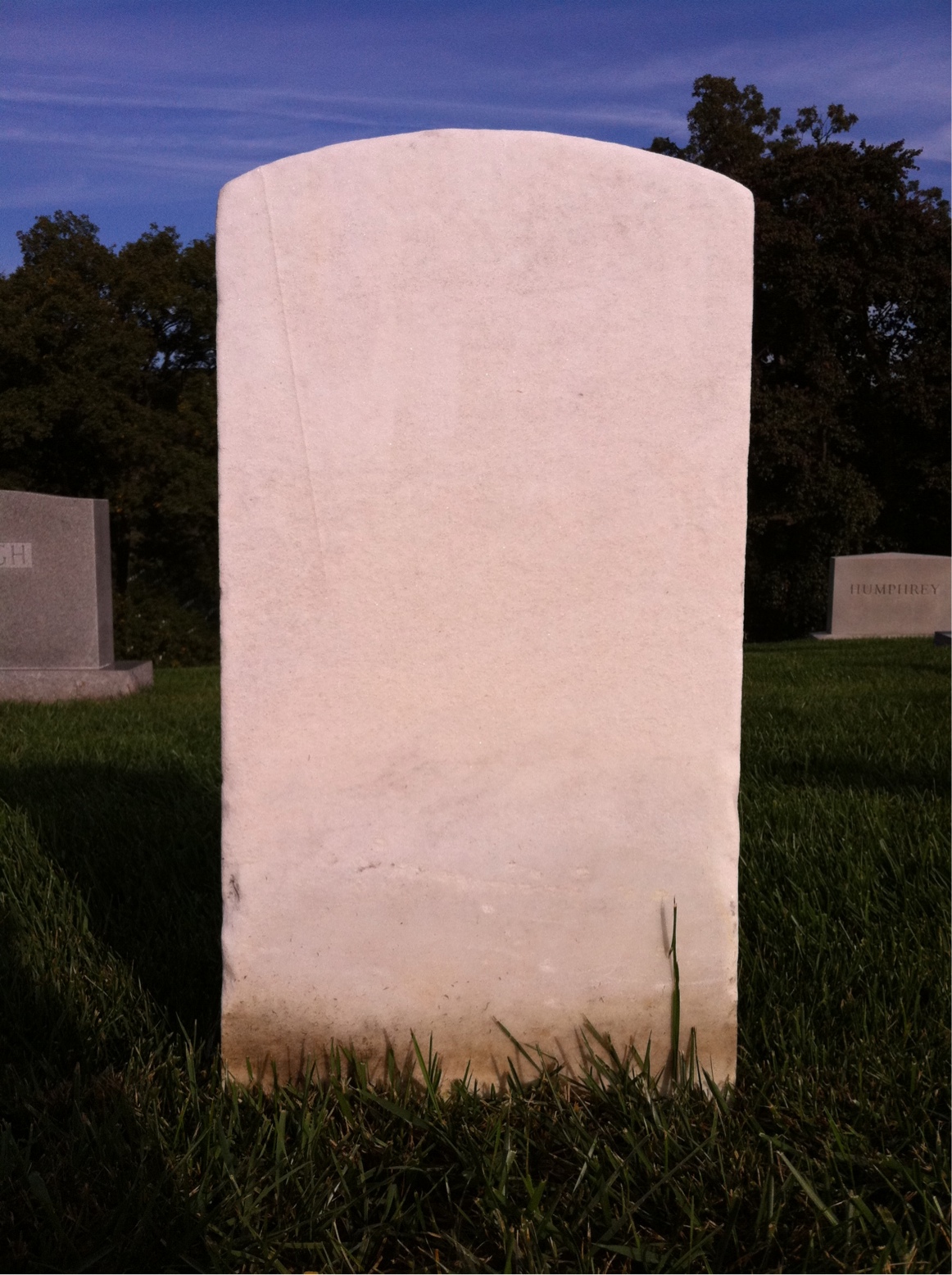 Back of headstone — Henry Morrell