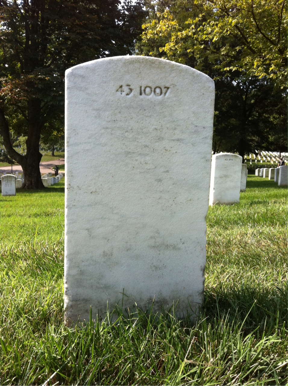 Back of headstone — Cabell Moorman