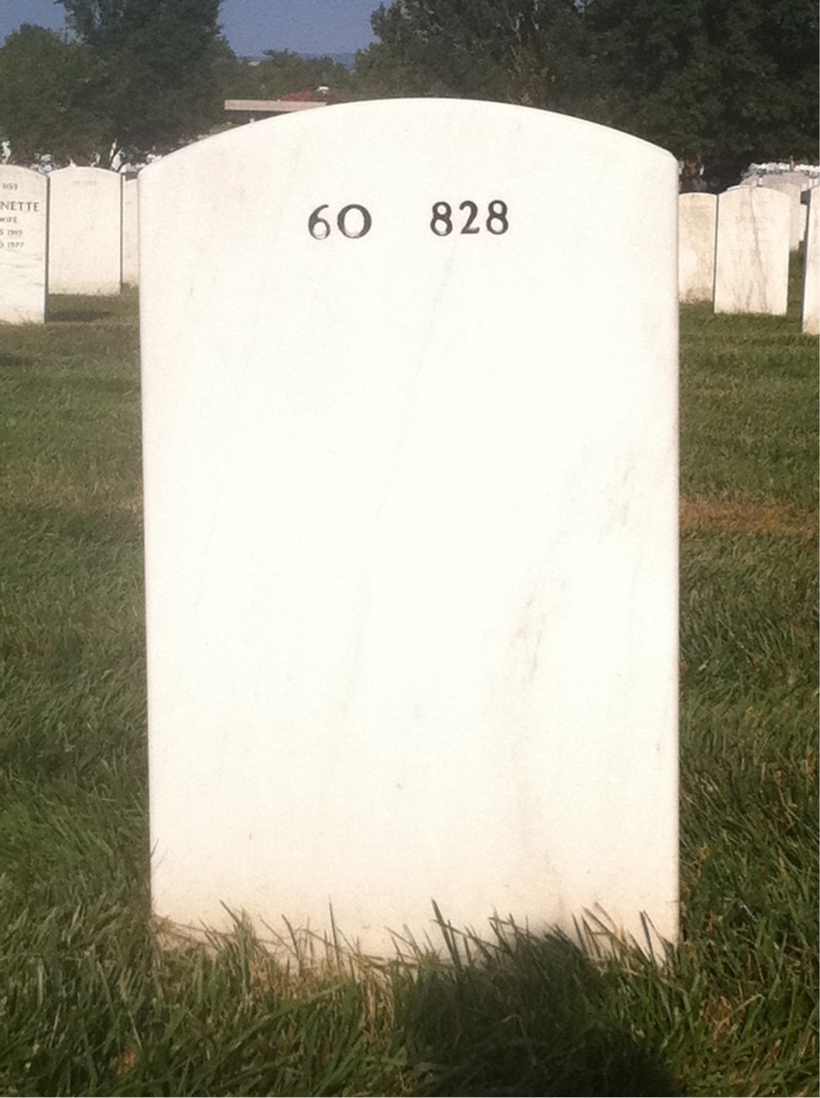 Back of headstone — Louis Castorr