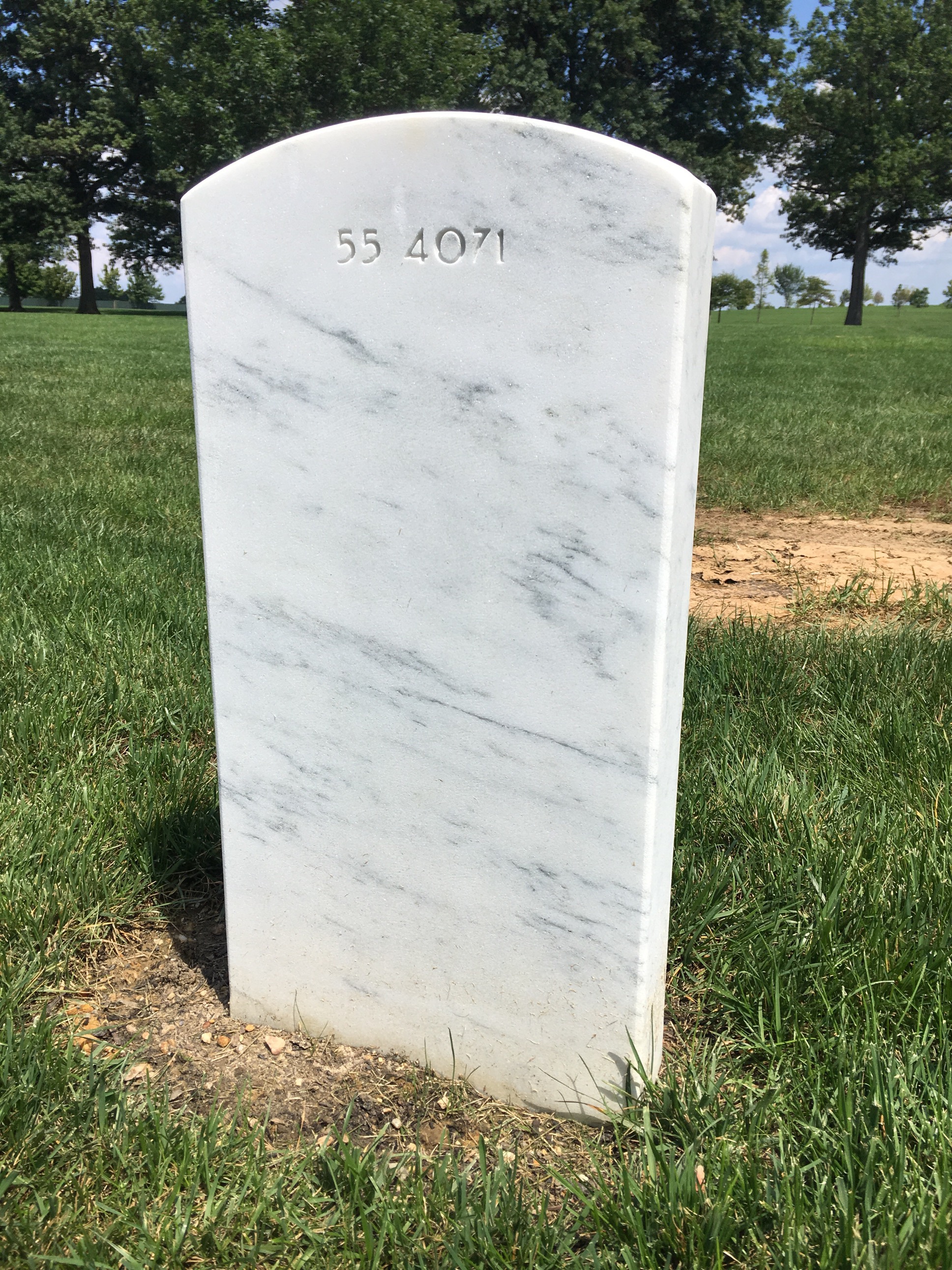 Back of headstone — Peter Mueller