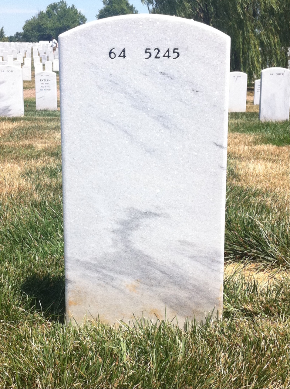 Back of headstone — Charles Popp