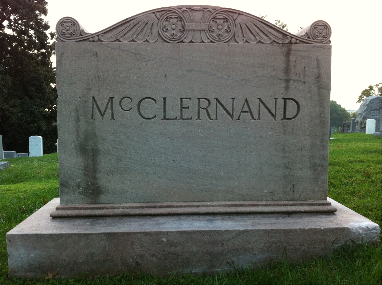 Headstone of Edward J. McClernand