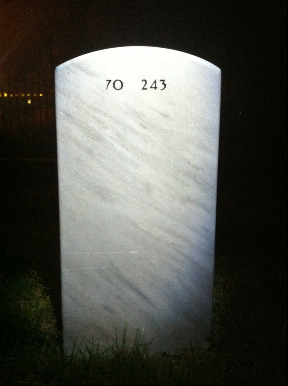 Back of headstone — Russell Catlett