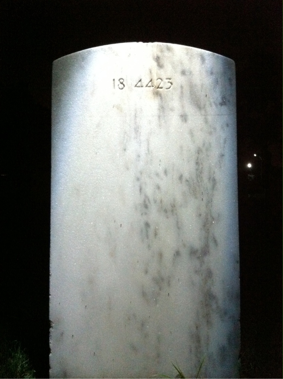 Back of headstone — Leon Mosier