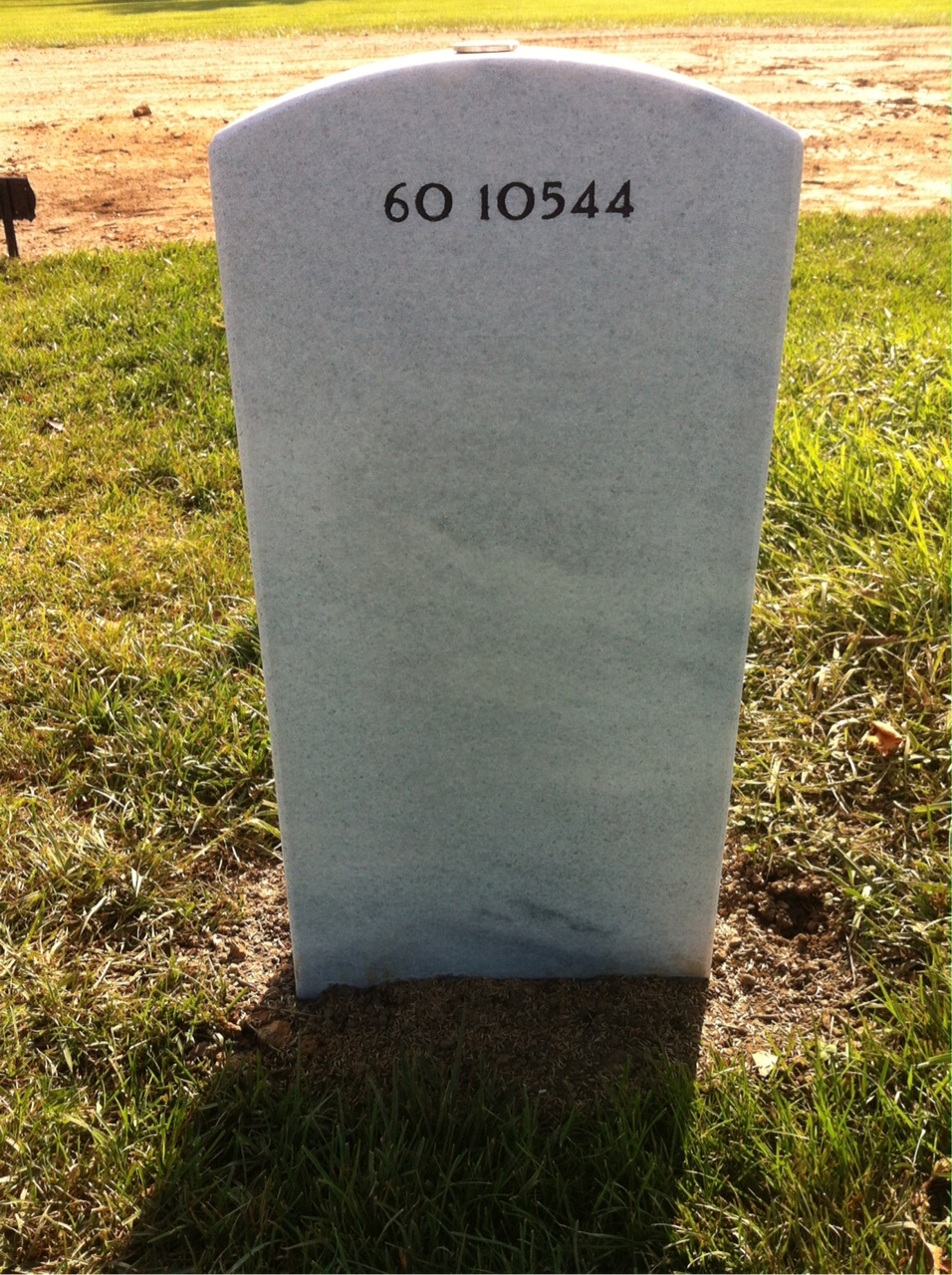 Back of headstone — Mark Goyet