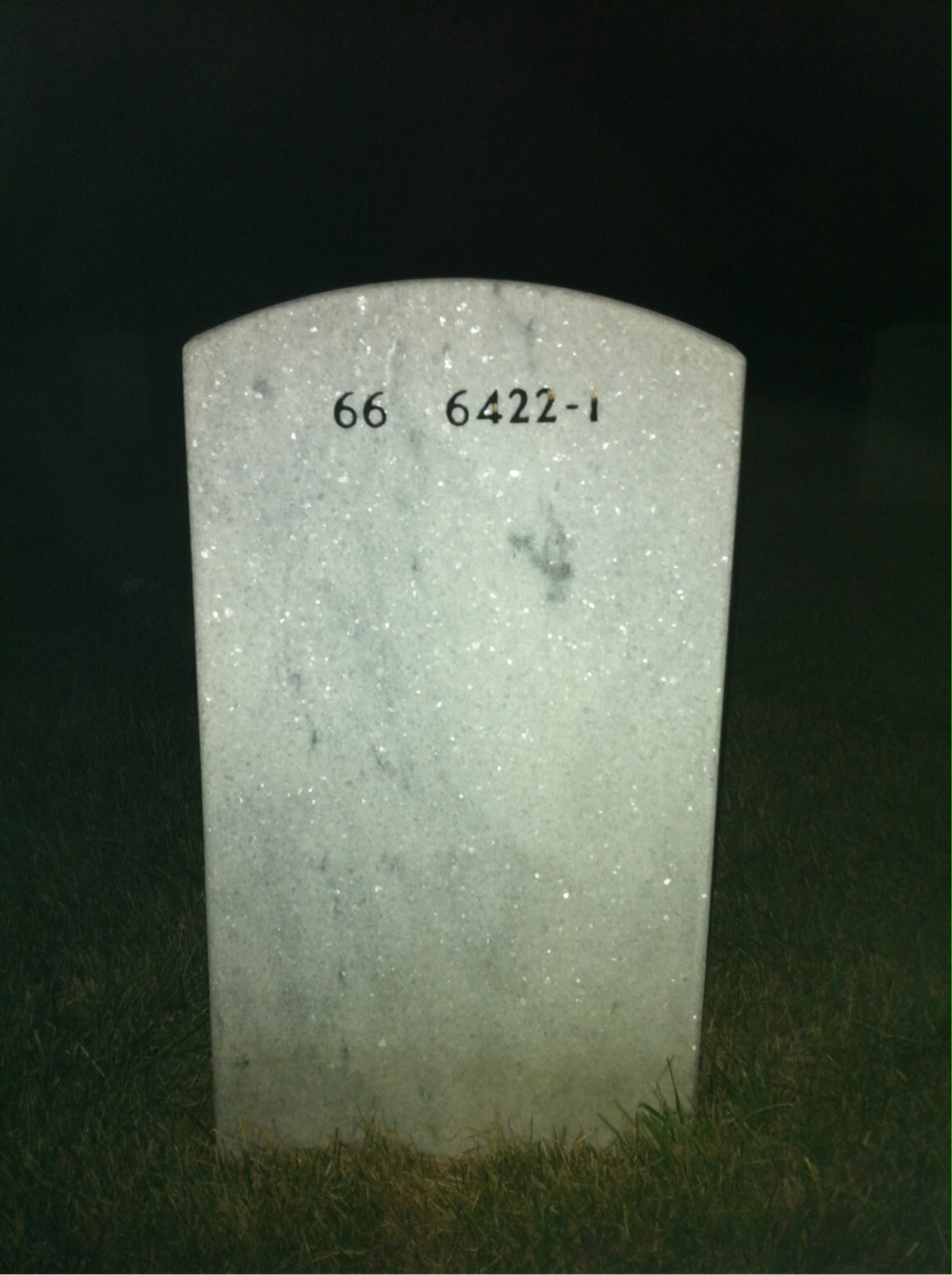 Back of headstone — Roscoe Morgan
