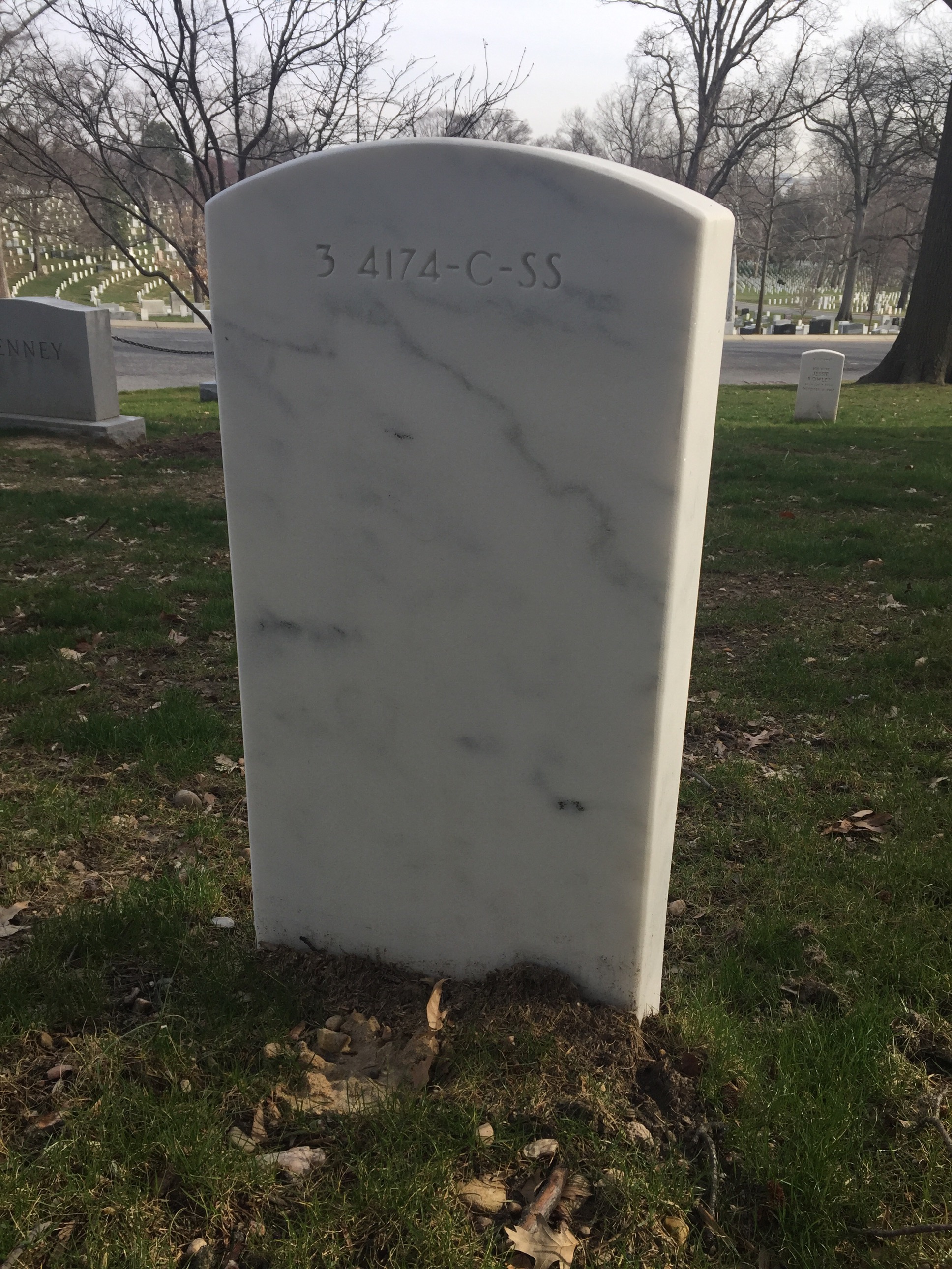 Back of headstone — William Montgomery