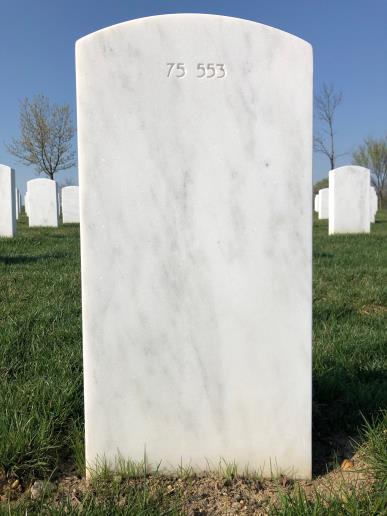 Back of headstone — James Barrett