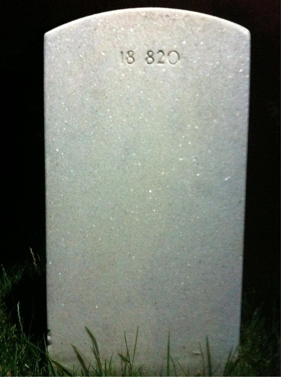 Back of headstone — John Cox