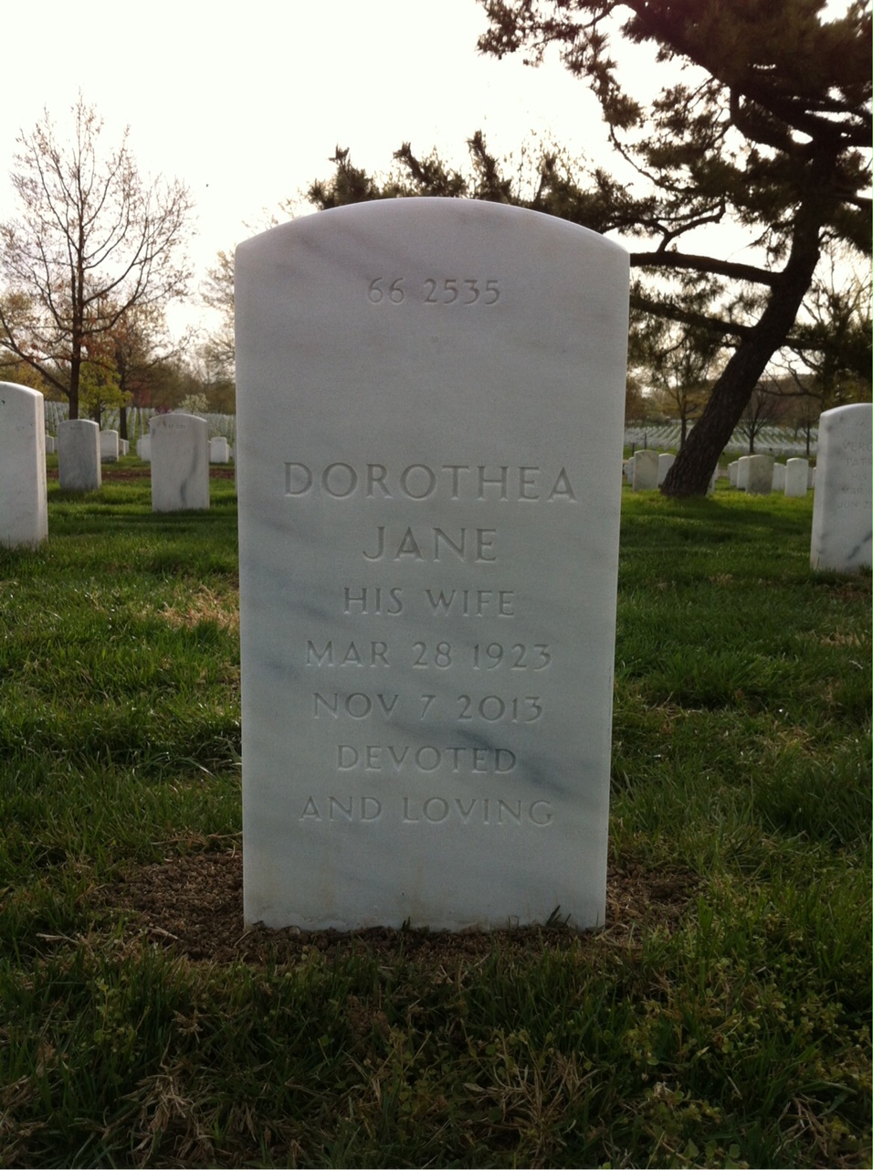 Back of headstone — John Leary