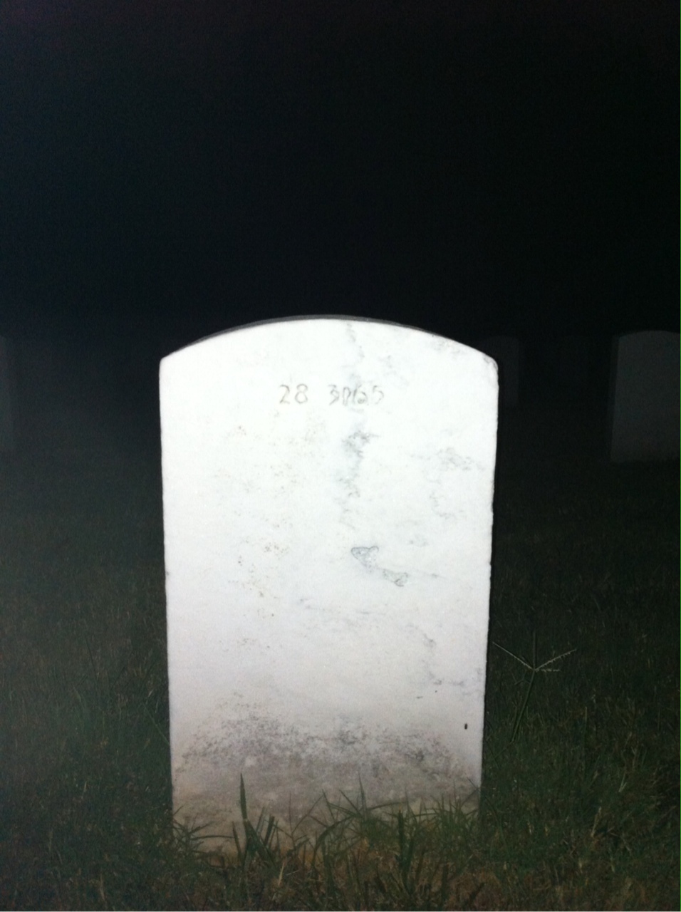 Back of headstone — Franklin Corbin