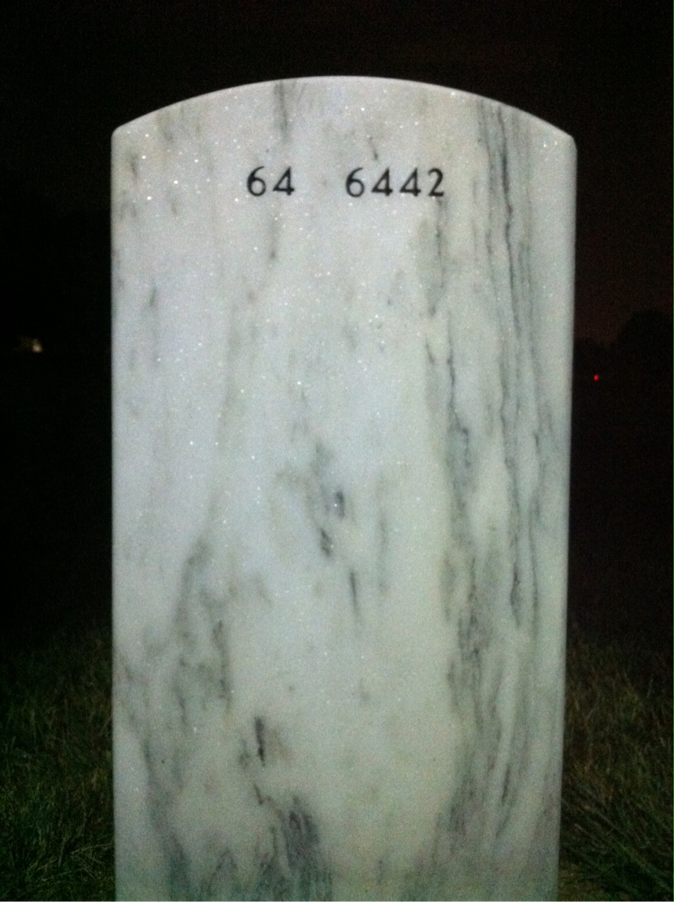 Back of headstone — Crawford Barron