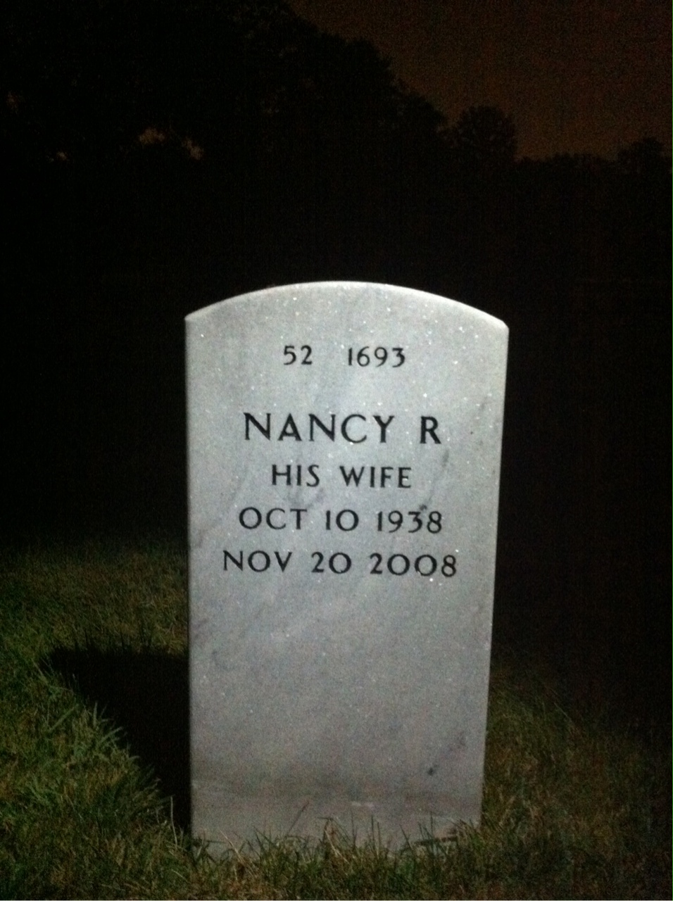 Back of headstone — Robert Joyner