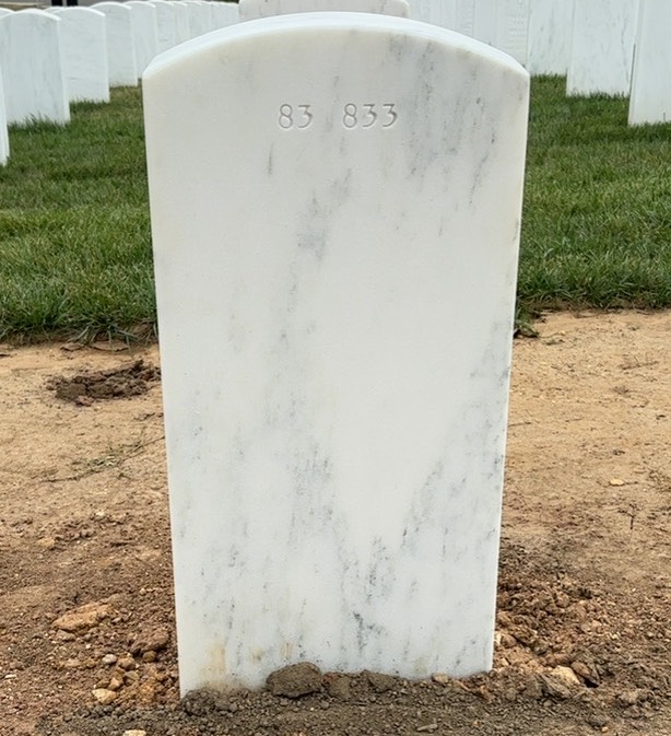 Back of headstone — Robert H Dillard
